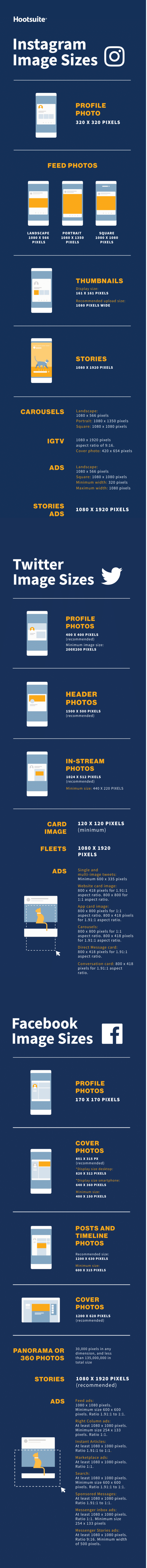 Hootsuite social media size guide