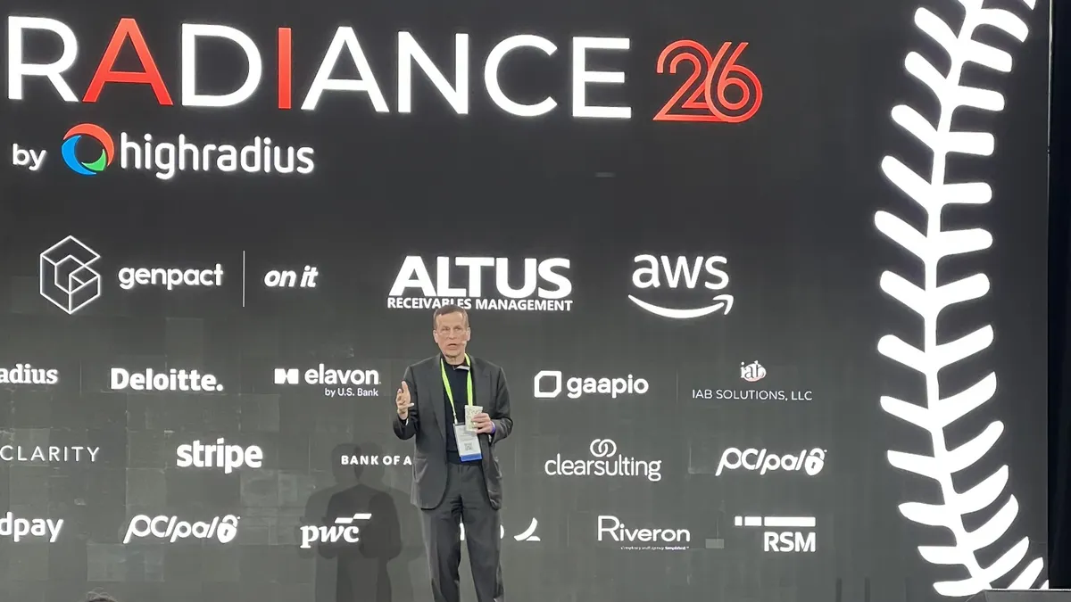 Robert Steven Kaplan delivers a keynote address on Feb. 25 at the Radiance conference in Arlington, Texas.