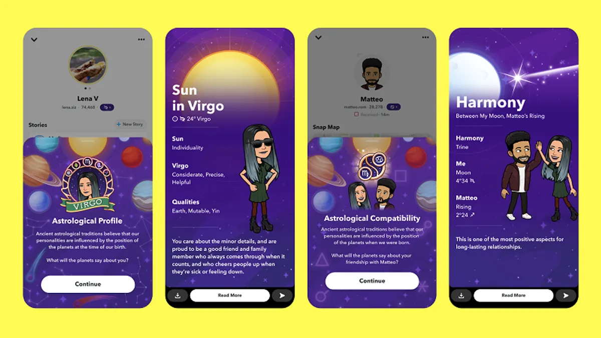 Snapchat Astrological Profiles