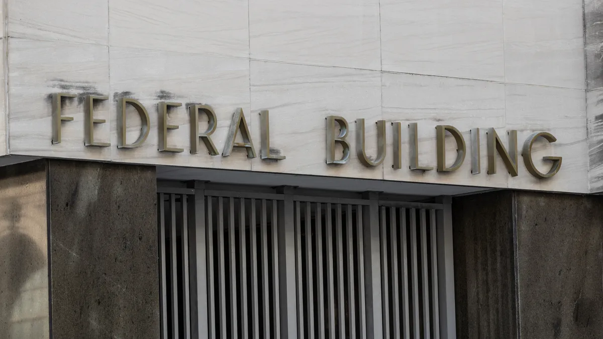 A view of the front of John Weld Peck Federal Building in downtown Cincinnati, where the U.S. Internal Revenue Service is the main tenant.