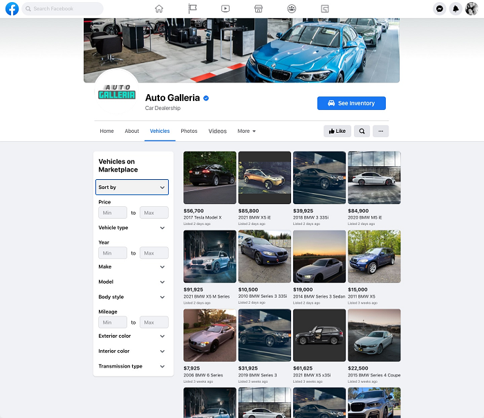 Facebook car promotion tools