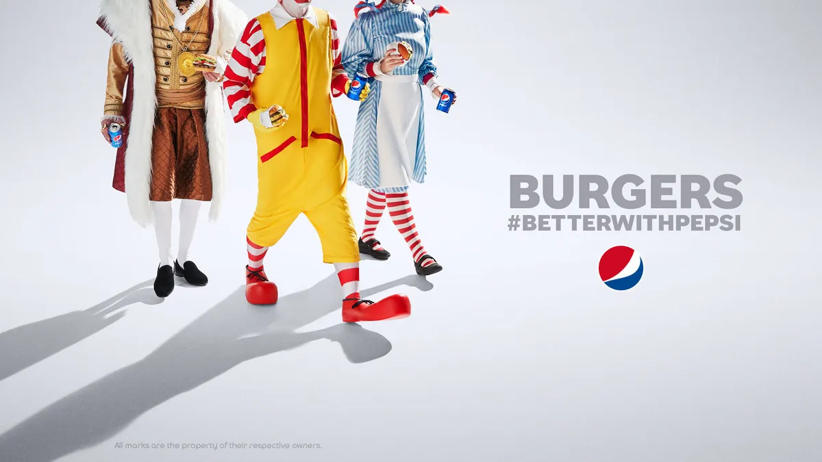 Pepsi's Better with Pepsi National Hamburger Day push retrieved by Marketing Dive on May 25, 2021