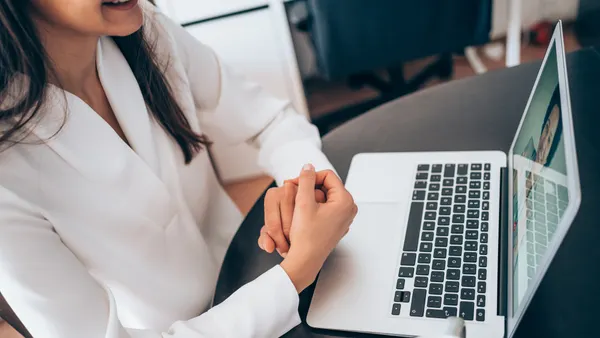 Video interview with job candidate on camera