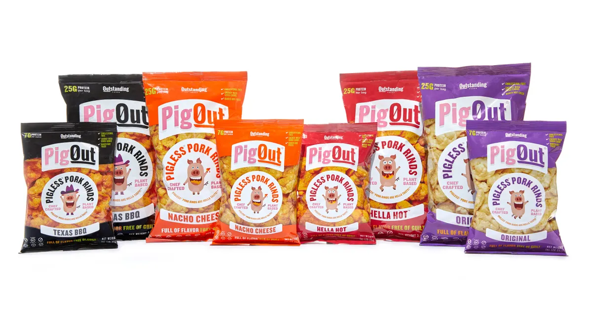 Outstanding Foods' PigOut plant-based pork rinds