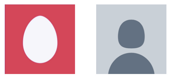 Twitter's old and new default profile images