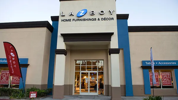 Exterior of a La-Z-Boy store in La Mesa, California
