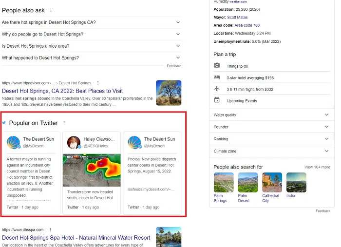 Popular on Twitter in Google Search