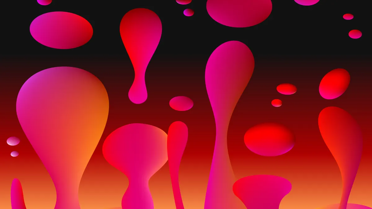 A lava lamp background.