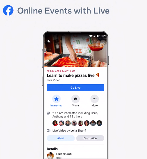 Facebook Live events 