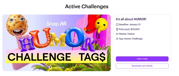 Snapchat Challenge tags