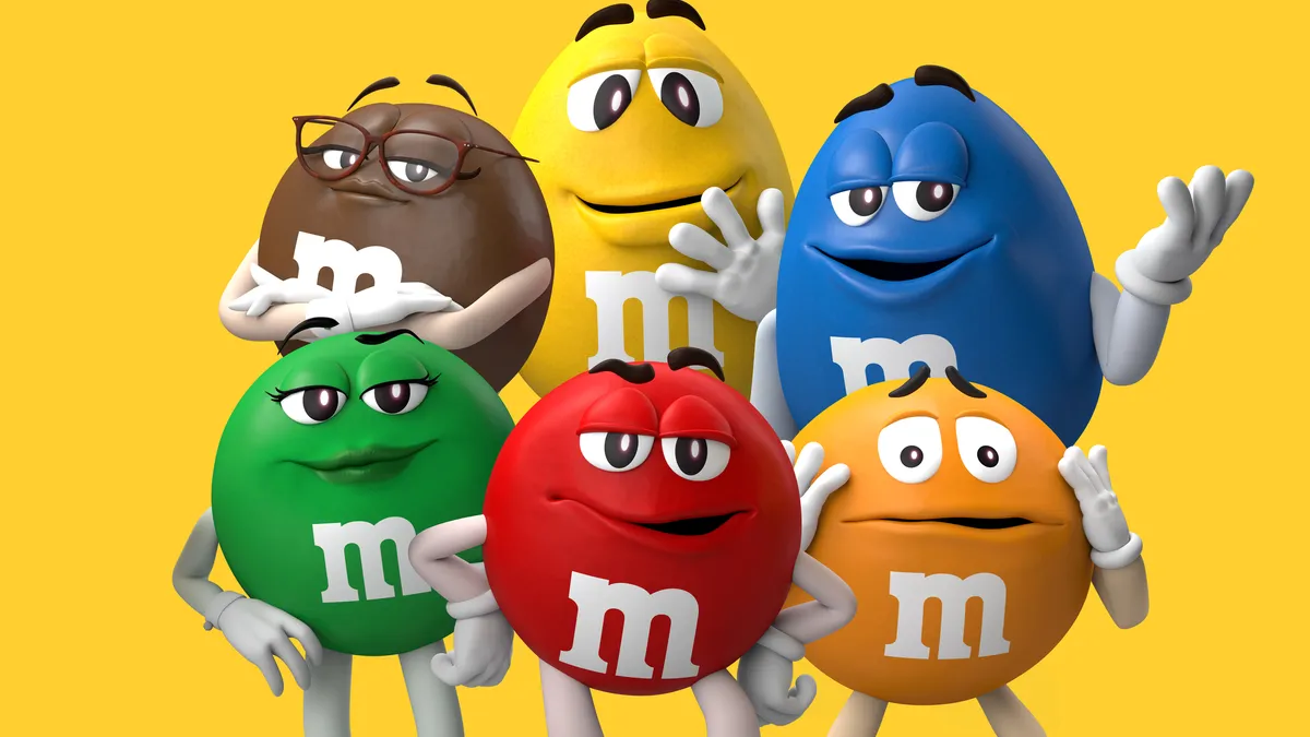 M&M's character roster retrieved by Marketing Dive on Jan. 19, 2022