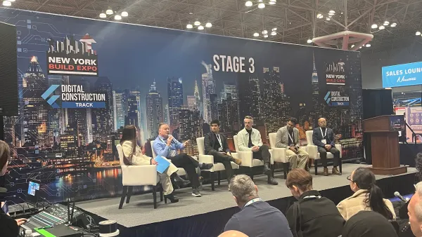 Panelists discuss the role of artificial intelligence in construction during the New York Build Expo