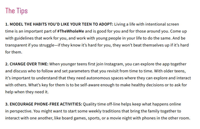 Instagram teen guide
