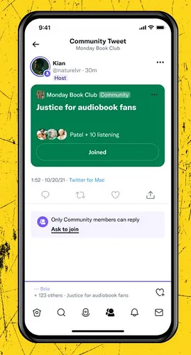 Twitter Communities Chats