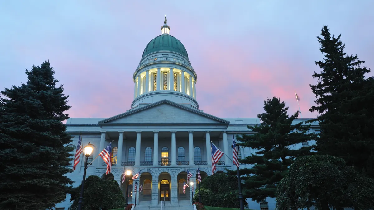 The state capitol in Augusta, Maine