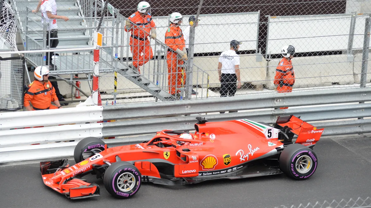 Formula 1 Driver Sebastian Vettel drives during the Monaco Grand Prix.