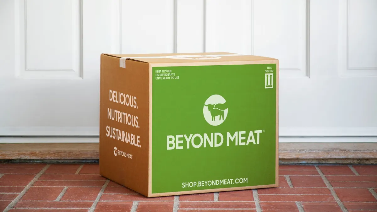 A box ordered from Beyond Meat's direct to consumer site