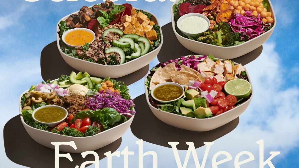 An image of Sweetgreen's Low Carbon Collection menu items.