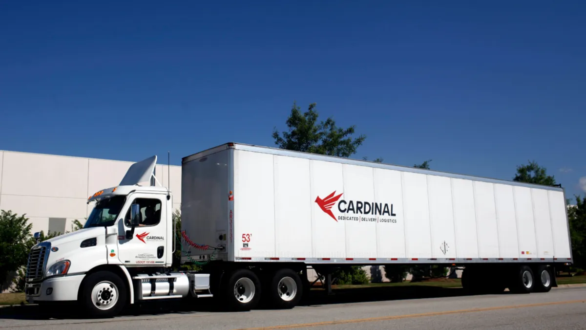 A Cardinal tractor-trailer.