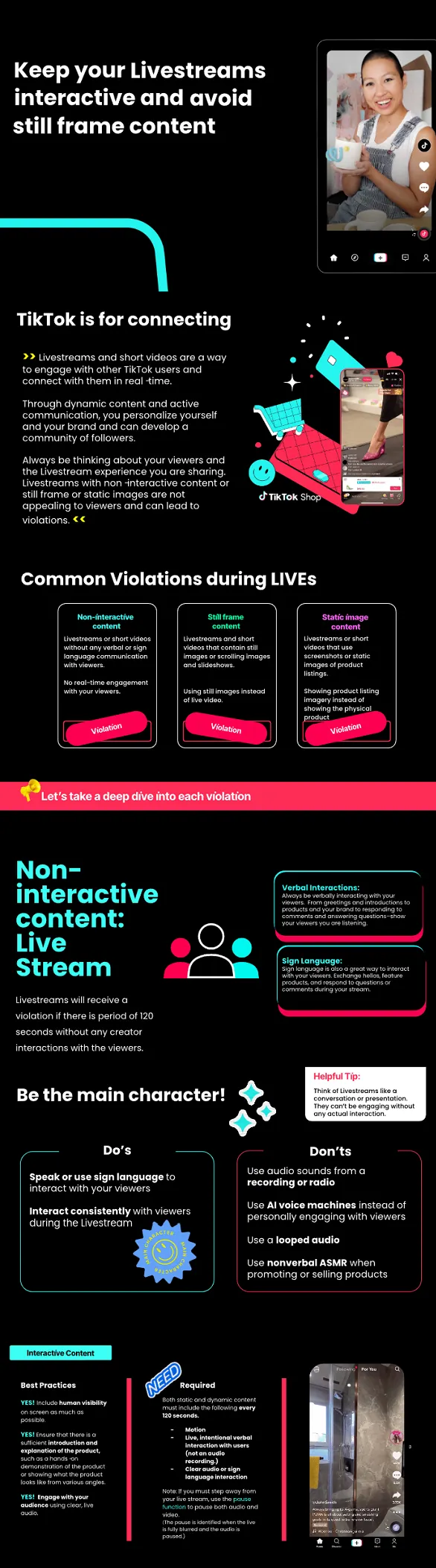 TikTok live streaming infographic