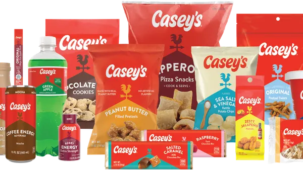 A photo of several of Casey's store-brand products.