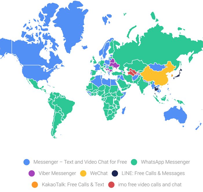 WhatsApp coverage map