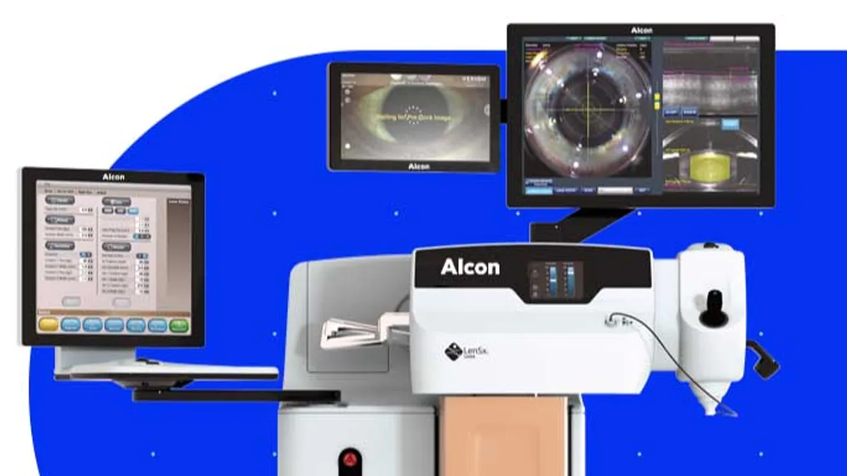 A picture of Alcon's LenSx Laser eye surgery system