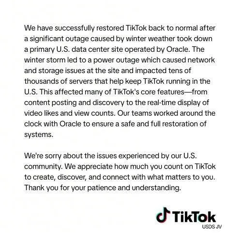 TikTok USDS announcement