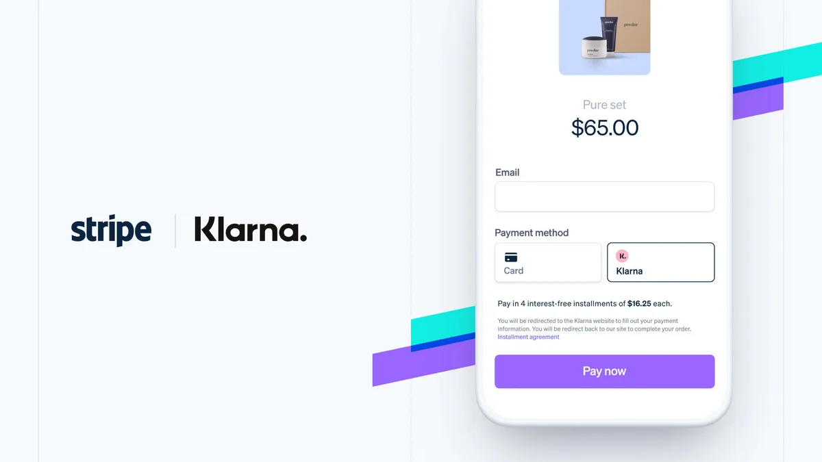 Klarna teams with Stripe