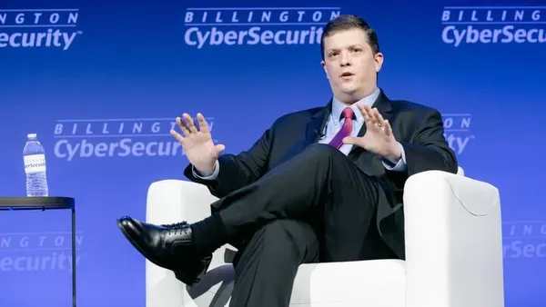 Nick Andersen, executive assistant director for cybersecurity, speaks during the Billington Cybersecurity Summit in Washington D.C. on Sept. 11, 2025.