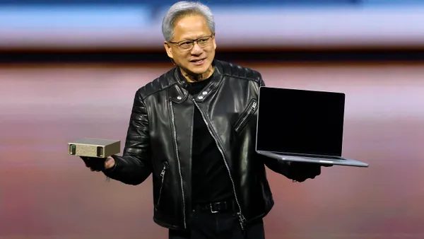 Nvidia CEO Jensen Huang delivers the keynote address during the Nvidia GTC 2025 at SAP Center on March 18, 2025 in San Jose, California.