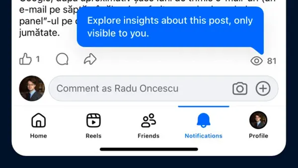 Facebook post views