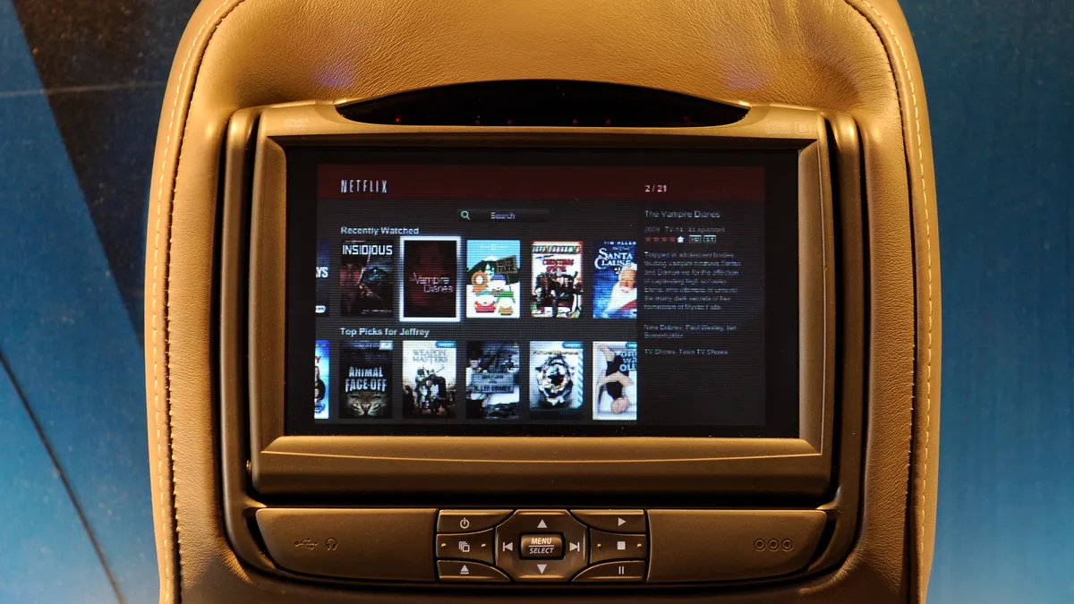 An Android Rear Seat Entertainment System is displayed at the Voxx International Corp. booth at the 2012 International Consumer Electronics Show in Las Vegas, Nevada.