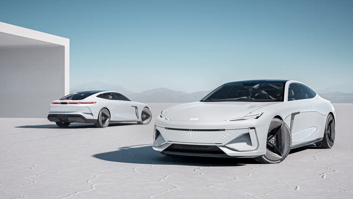 A picture of two concept vehicles from automotive brand Galaxy