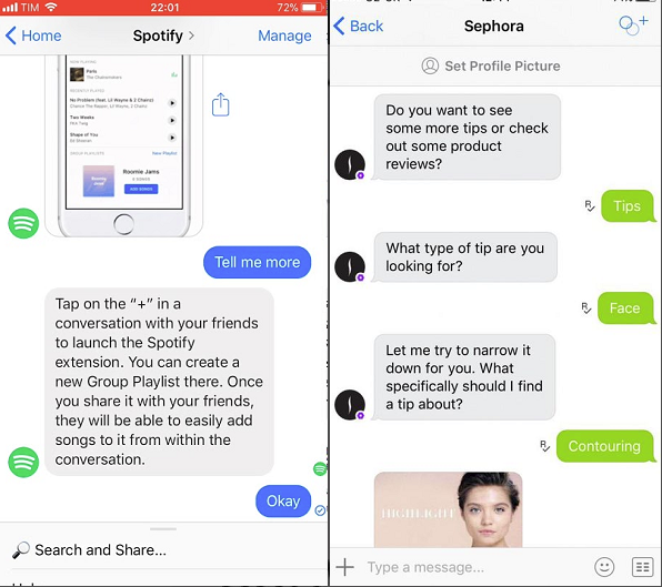 Facebook chatbot examples