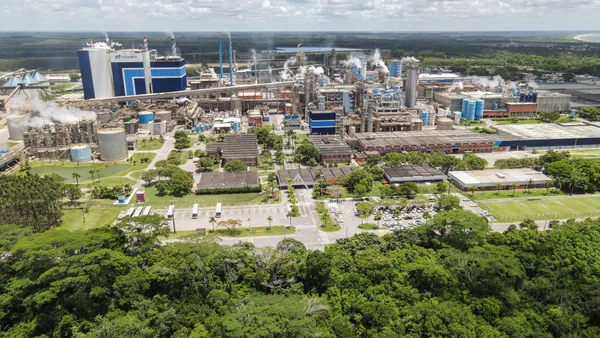 Aerial shot of Suzano production site in Brazil