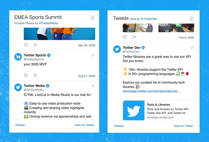 Twitter Likes timeline