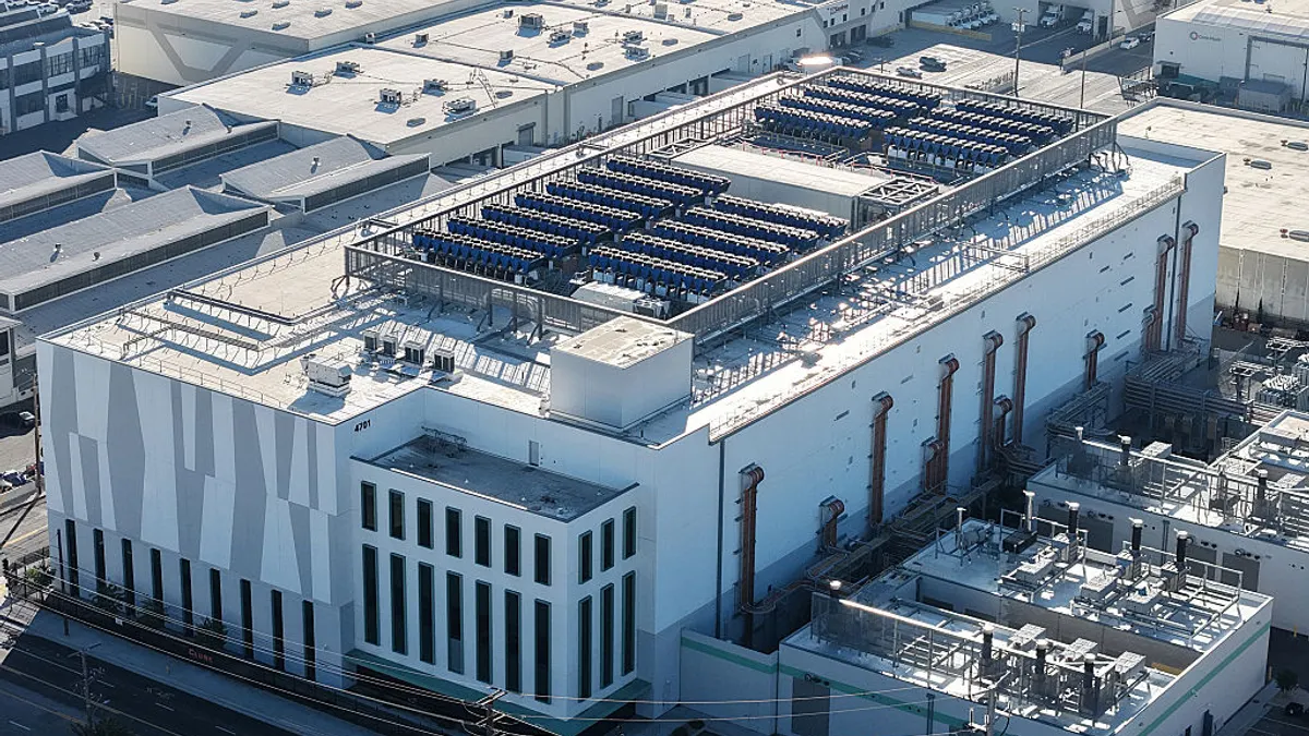 An industrial building.