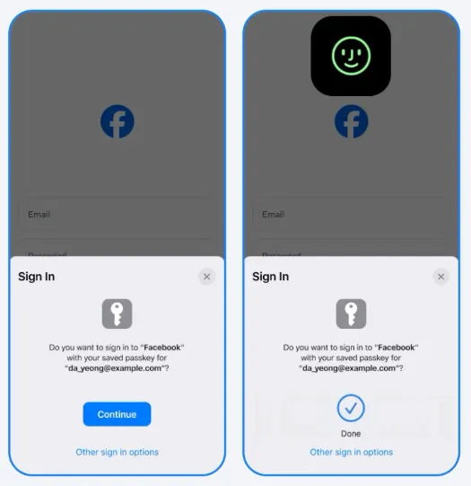 Facebook Passkeys
