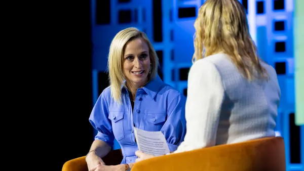 Amanda Bailey, Lowe's Vice President of Customer Marketing and Loyalty, speaks to an audience at Shoptalk Spring