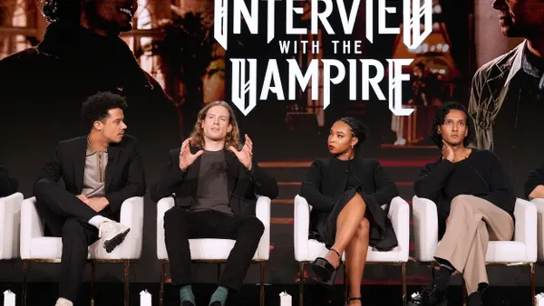 Cast of Interview With The Vampire at the AMC Network's media presentation on Feb. 6, 2024.