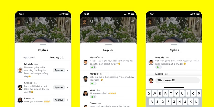 Snapchat Spotlight replies