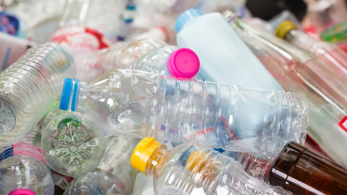 A pile of plastic bottles.