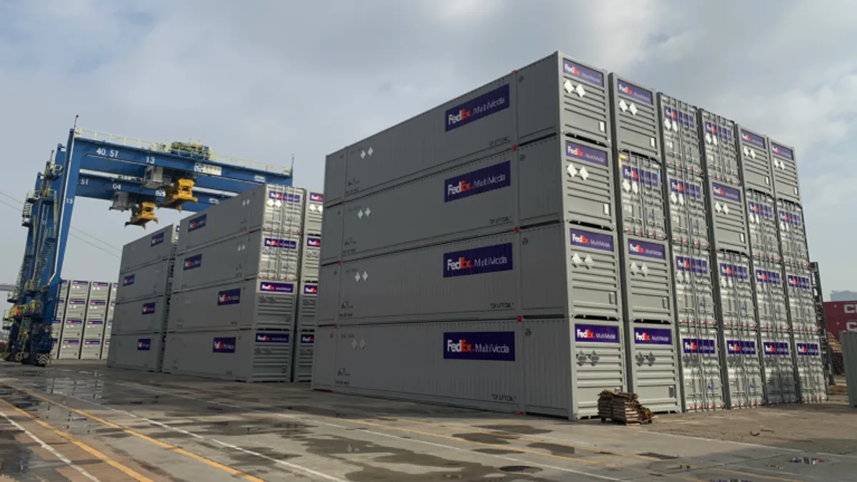 FedEx is selling space on empty containers destined for FedEx Freight’s network to help shippers avoid congestion at the San Pedro Bay ports.