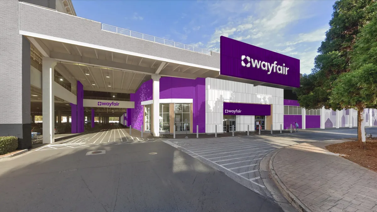 A rendering of Wayfair's second large-format store in Atlanta