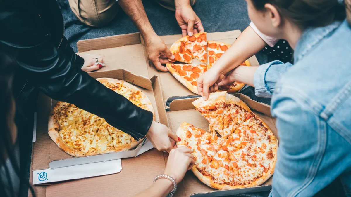 A stock image of a Pizza party