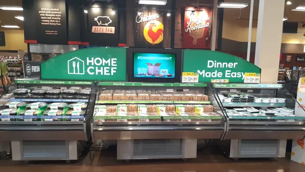 Home Chef in-store meal kit display