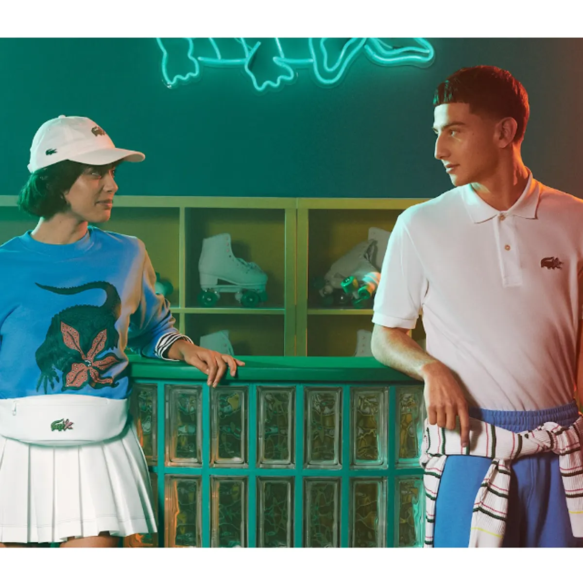 LACOSTE トナカイ Netflix shows meet Lacoste's crocodile in new apparel collection