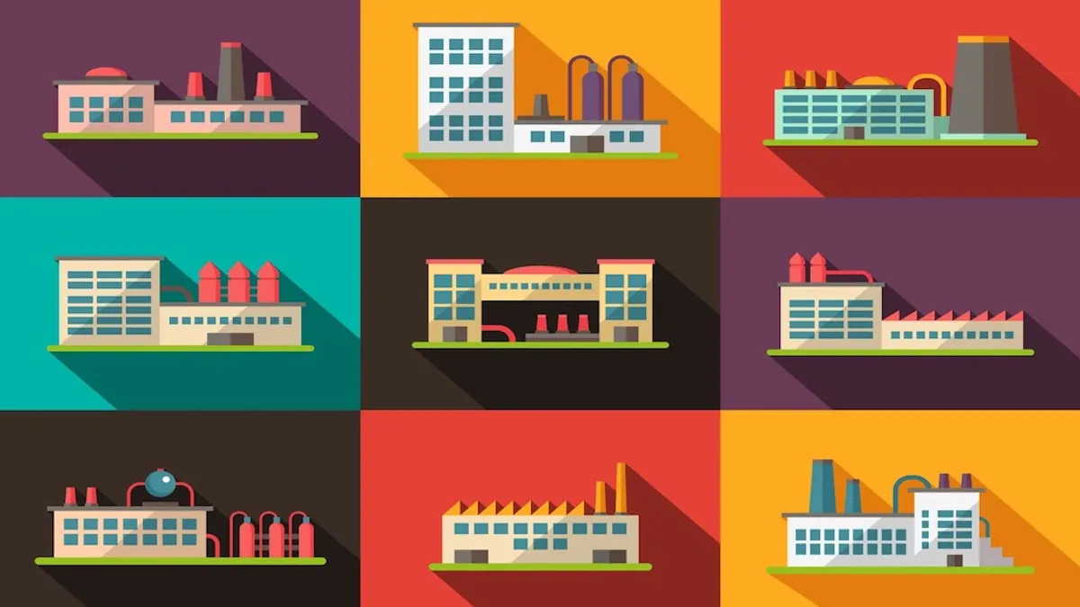 Illustration of distribution system factories