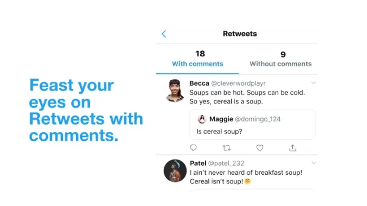 Twitter Retweets with Comments